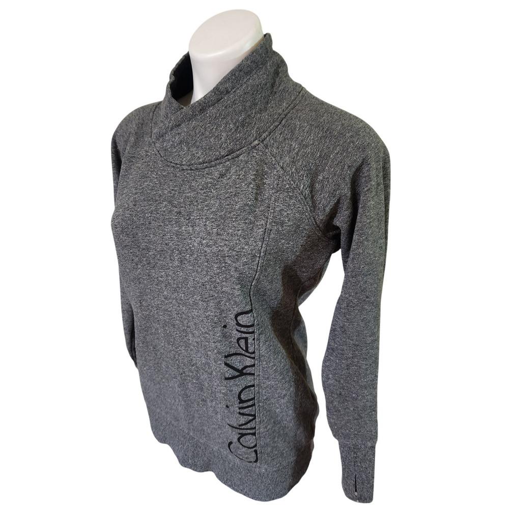 Calvin‎ Klein Gray pullover sweater mockneck sweater M Activewear athleisure